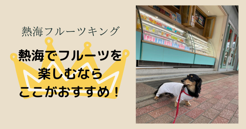 Blog Header image_犬と旅行_犬連れ旅行_shizuoka_atami_熱海フルーツキング_202208_お店_オッター